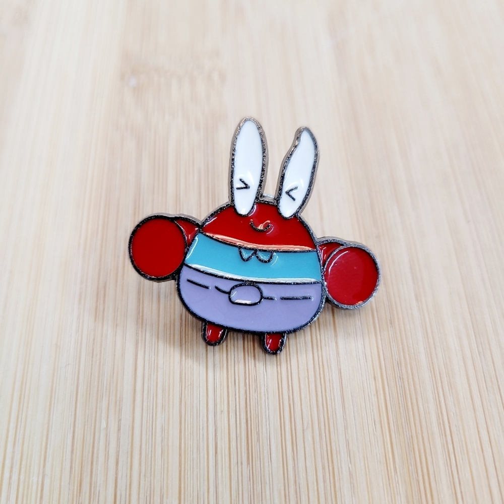 2/$20 Brand New SpongeBob SquarePants Mr Krabs Chibi Pin Brooch